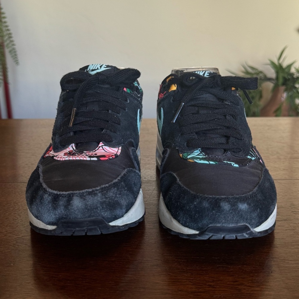 Nike Air Max 1 Aloha Sneakers 528898-003 Black Colorful Suede RARE | US 7.5 - Picture 4 of 11